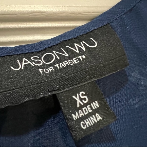 Jason Wu for Target XS Navy Blue Floral Print Sleeveless Tank Dress O - Picture 6 of 6